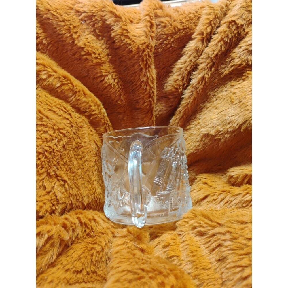 1 Batman Forever McDonald's Clear Glass 3D 1995 Mug  U.S.A. The Riddler